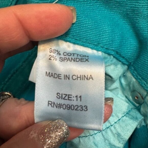 Roxy Womens Distressed Turquoise Skinny Jeans With Front & Back Pockets - Picture 15 of 16